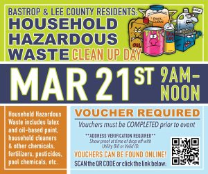 Household Hazardous Waste Clean-Up Day March 21, 2026!