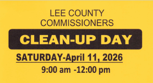 Lee County Cleanup Day, April 11, 2026!
